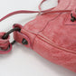 BALENCIAGA The Hip Leather Shoulder Bag - Pink