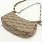 BALENCIAGA Le Cagole Mini BB Monogram Leather Handbag with Chain Shoulder Bag - Brown