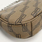 BALENCIAGA Le Cagole Mini BB Monogram Leather Handbag with Chain Shoulder Bag - Brown