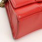BALENCIAGA Hourglass Leather Chain Shoulder Bag - Red