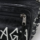 BALENCIAGA Explorer Graffiti Leather Belt Bag - Black
