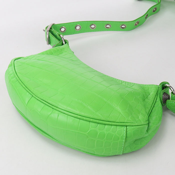 BALENCIAGA Le Cagoule XS Leather Shoulder Bag - Green