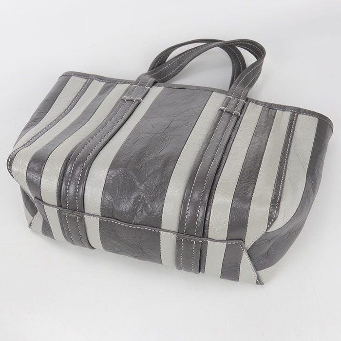 BALENCIAGA Barbes Small Leather Tote/Shoulder Bag - Grey