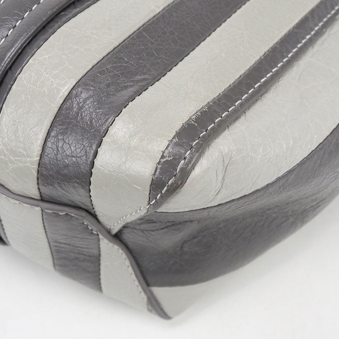 BALENCIAGA Barbes Small Leather Tote/Shoulder Bag - Grey