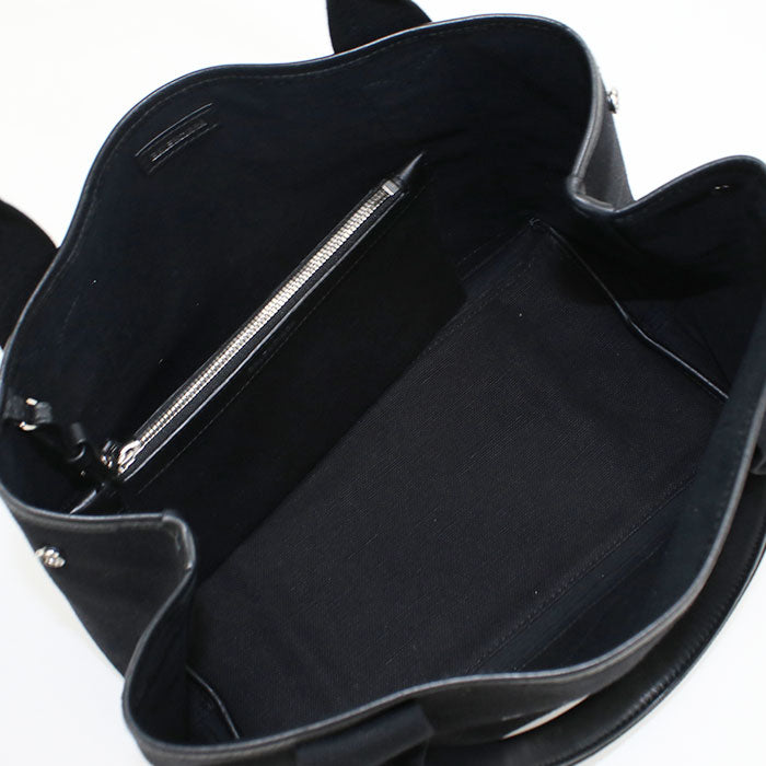 BALENCIAGA Navy Cabas S Canvas Tote Bag - Black