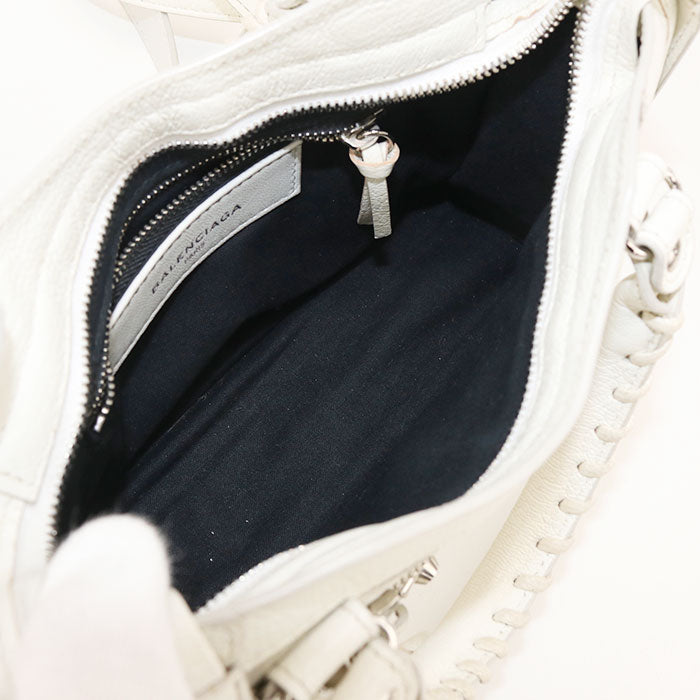 BALENCIAGA ル シティ ミニ ラムスキン ハンドバッグ ショルダーバッグ - ホワイト
