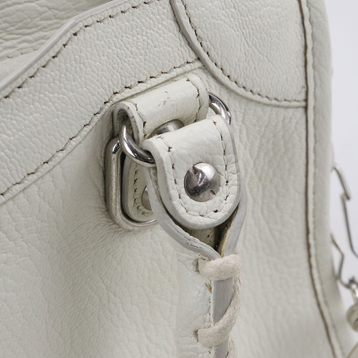 BALENCIAGA ル シティ ミニ ラムスキン ハンドバッグ ショルダーバッグ - ホワイト