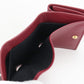 BALENCIAGA Edge City Calfskin Tri-fold Compact Wallet - Wine Red