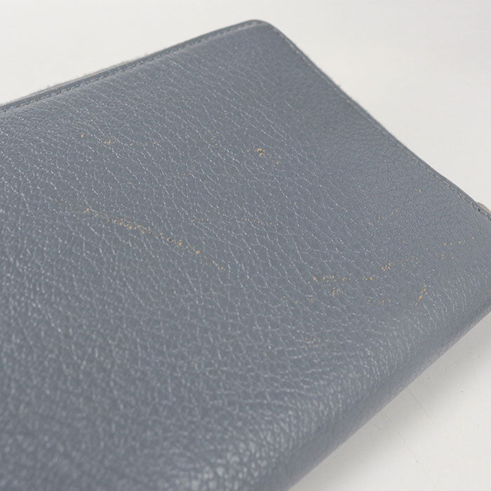 BALENCIAGA コンチネンタル ラウンドファスナー レザー 長財布 ロングウォレット - ブルー