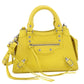BALENCIAGA Neo Classic Mini City Leather Handbag/Shoulder Bag - Yellow