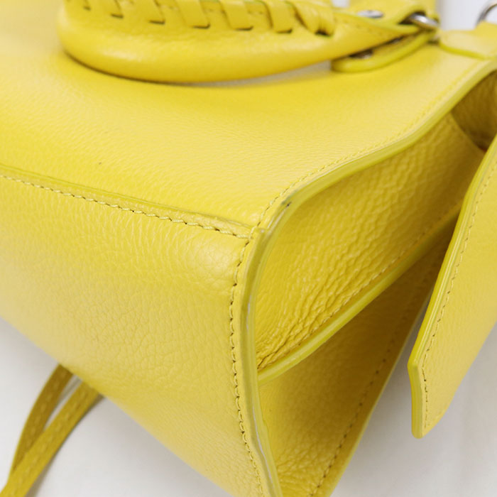 BALENCIAGA Neo Classic Mini City Leather Handbag/Shoulder Bag - Yellow