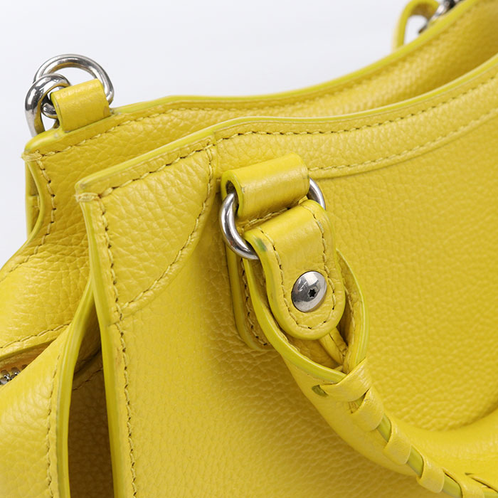 BALENCIAGA Neo Classic Mini City Leather Handbag/Shoulder Bag - Yellow