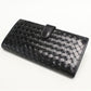 BOTTEGA VENETA Intrecciato Leather Bi-fold Long Wallet - Black 