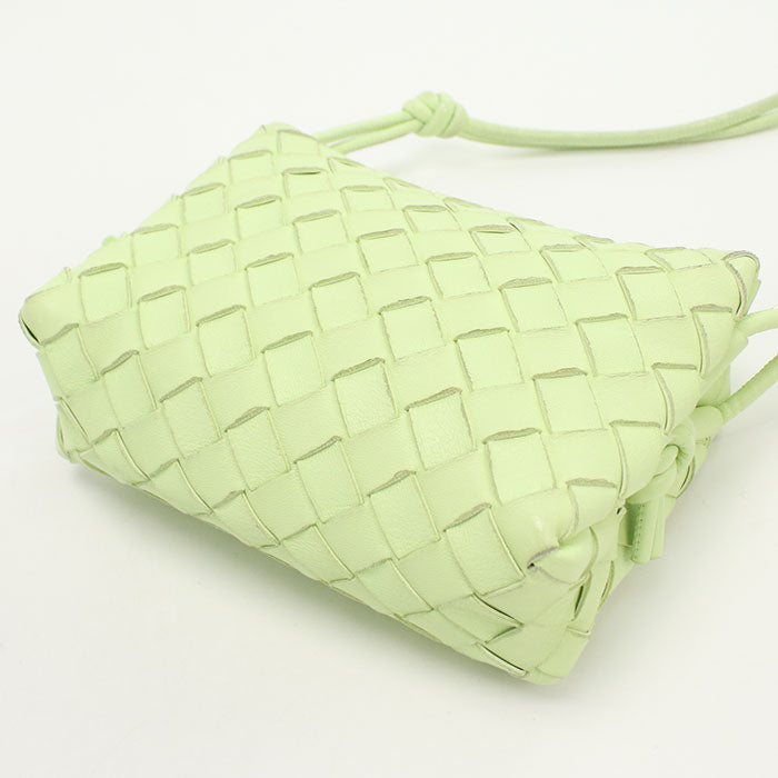 BOTTEGA VENETA Intrecciato Mini Loop Camera Bag Lambskin Shoulder Bag - Green
