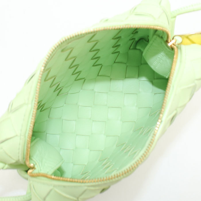 BOTTEGA VENETA Intrecciato Mini Loop Camera Bag Lambskin Shoulder Bag - Green