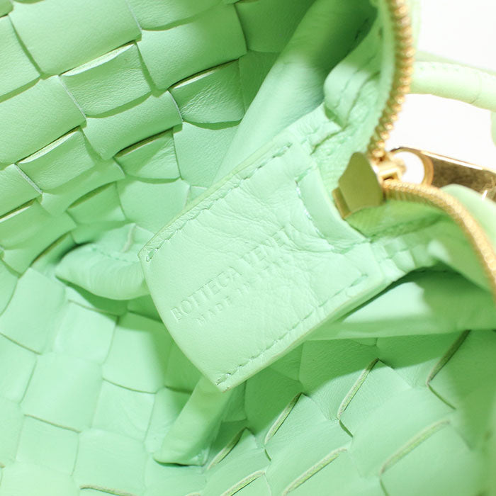 BOTTEGA VENETA Intrecciato Mini Loop Camera Bag Lambskin Shoulder Bag - Green