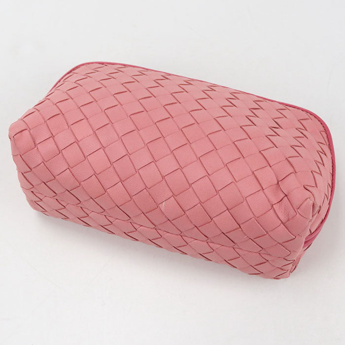 BOTTEGA VENETA Intrecciato Leather Pouch - Pink