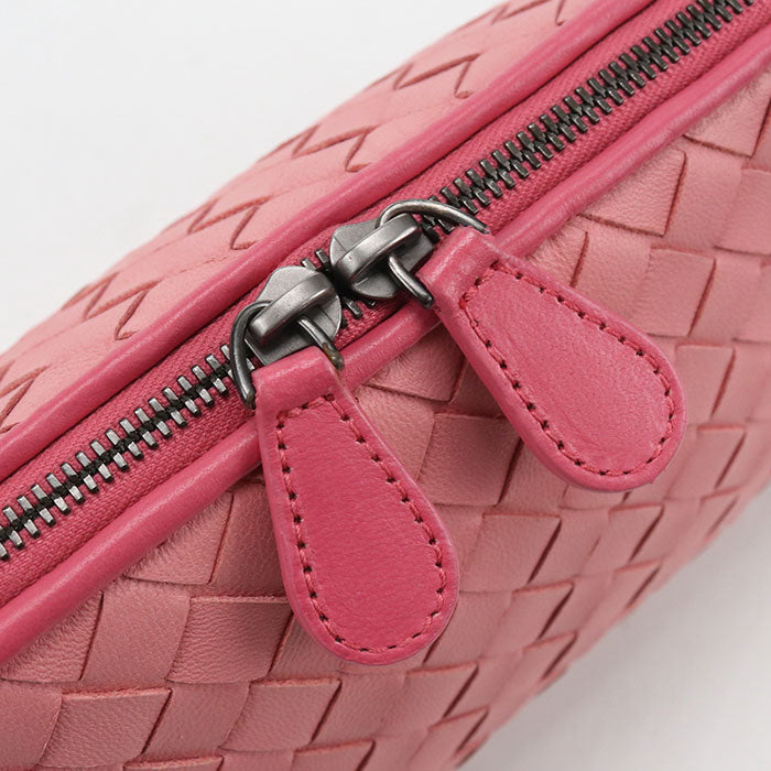 BOTTEGA VENETA Intrecciato Leather Pouch - Pink