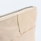 BOTTEGA VENETA Maxi Intrecciato Leather Clutch Bag - Beige
