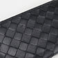 BOTTEGA VENETA イントレチャート ラウンドファスナー カーフレザー 長財布 ロングウォレット - ブラック