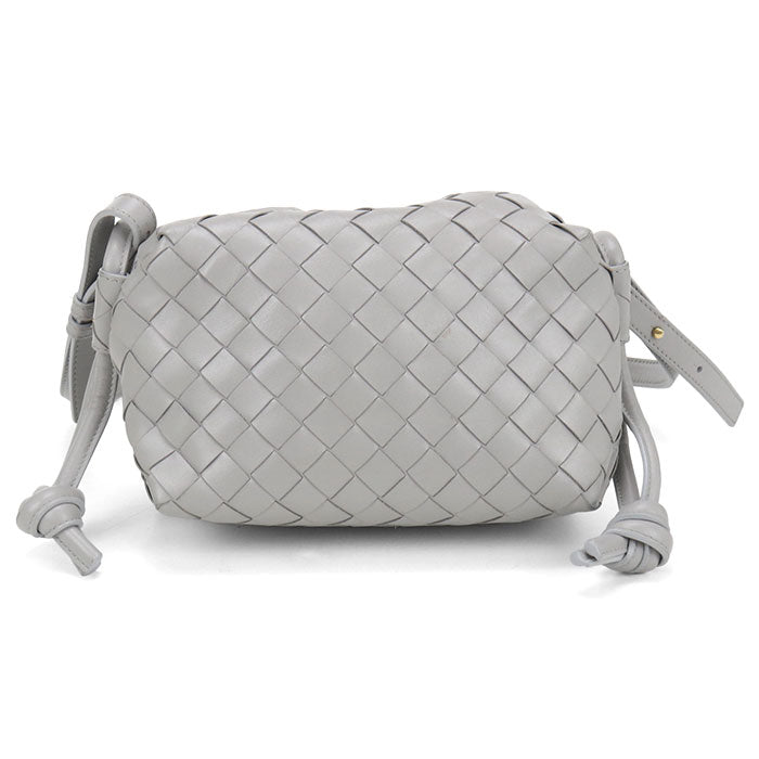 BOTTEGA VENETA Intrecciato Candy Loop Camera Bag Lambskin Shoulder Bag - Grey