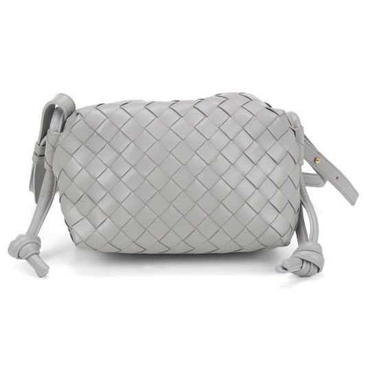 BOTTEGA VENETA Intrecciato Candy Loop Camera Bag Lambskin Shoulder Bag - Grey