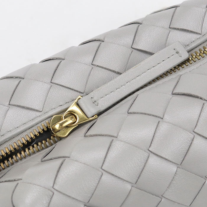 BOTTEGA VENETA Intrecciato Candy Loop Camera Bag Lambskin Shoulder Bag - Grey