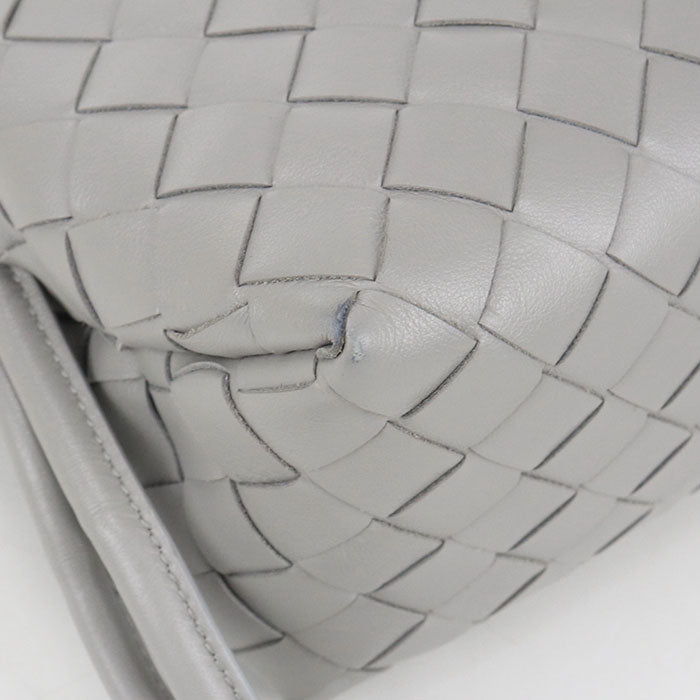 BOTTEGA VENETA Intrecciato Candy Loop Camera Bag Lambskin Shoulder Bag - Grey