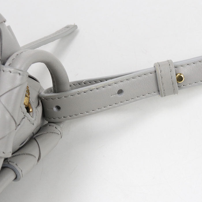 BOTTEGA VENETA Intrecciato Candy Loop Camera Bag Lambskin Shoulder Bag - Grey