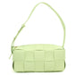 BOTTEGA VENETA Intrecciato Small Brick Cassette Lambskin Handbag - Green
