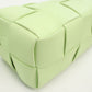 BOTTEGA VENETA Intrecciato Small Brick Cassette Lambskin Handbag - Green