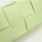 BOTTEGA VENETA Intrecciato Small Brick Cassette Lambskin Handbag - Green