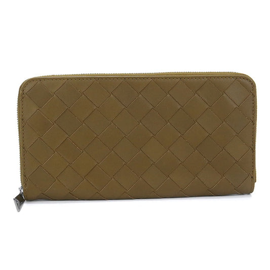 BOTTEGA VENETA【ボッテガ・ヴェネタ】 ジップアラウンドウォレット イントレチャート 長財布ラウンドファスナー カーフ