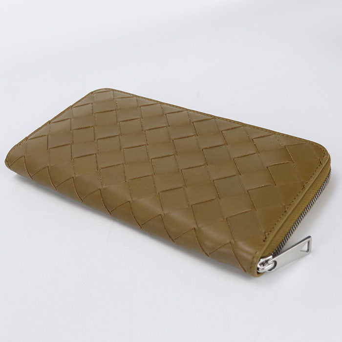 BOTTEGA VENETA【ボッテガ・ヴェネタ】 ジップアラウンドウォレット イントレチャート 長財布ラウンドファスナー カーフ