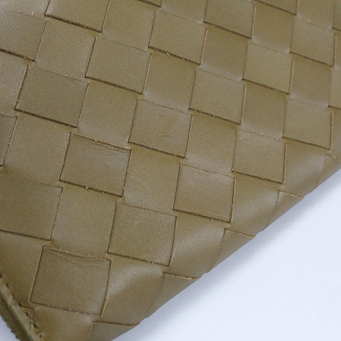 BOTTEGA VENETA【ボッテガ・ヴェネタ】 ジップアラウンドウォレット イントレチャート 長財布ラウンドファスナー カーフ