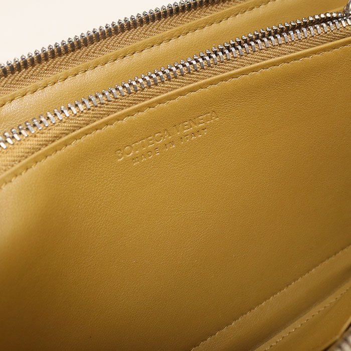 BOTTEGA VENETA【ボッテガ・ヴェネタ】 ジップアラウンドウォレット イントレチャート 長財布ラウンドファスナー カーフ