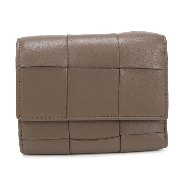 BOTTEGA VENETA【ボッテガ・ヴェネタ】 814686 ファスナーウォレット カセット 三つ折り財布 ラムスキン レディース
