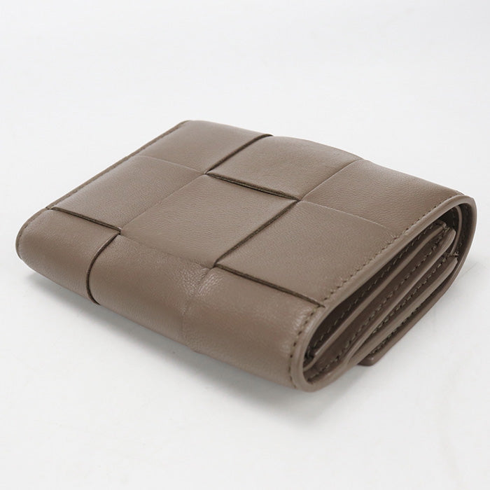 BOTTEGA VENETA【ボッテガ・ヴェネタ】 814686 ファスナーウォレット カセット 三つ折り財布 ラムスキン レディース