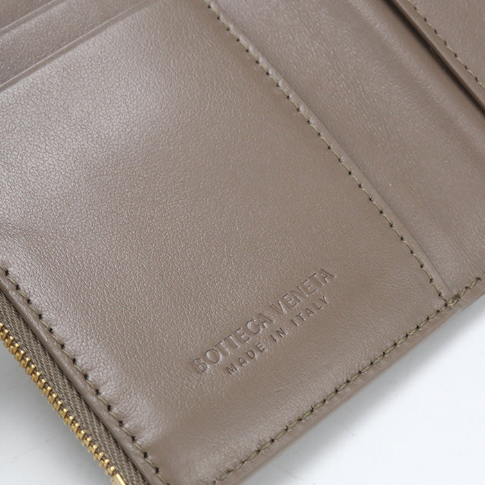 BOTTEGA VENETA【ボッテガ・ヴェネタ】 814686 ファスナーウォレット カセット 三つ折り財布 ラムスキン レディース