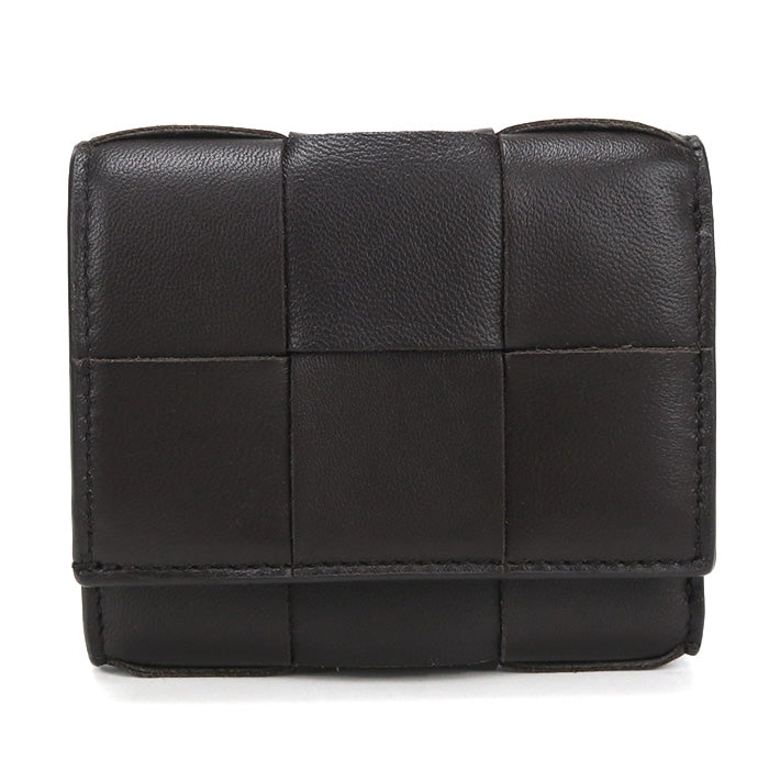 BOTTEGA VENETA【ボッテガ・ヴェネタ】 ファスナーウォレット カセット 三つ折り財布 ラムスキン レディース