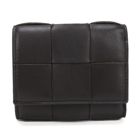 BOTTEGA VENETA ファスナーウォレット カセット 三つ折り財布 ラムスキン レディース