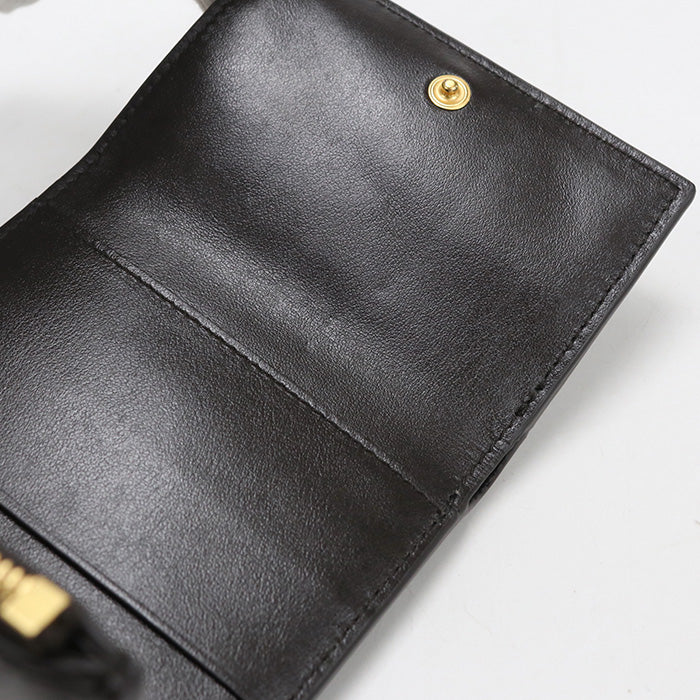 BOTTEGA VENETA【ボッテガ・ヴェネタ】 ファスナーウォレット カセット 三つ折り財布 ラムスキン レディース