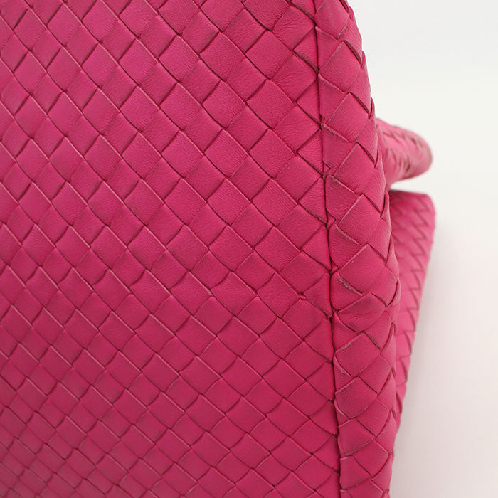 BOTTEGA VENETA Intrecciato Leather Tote Bag - Pink