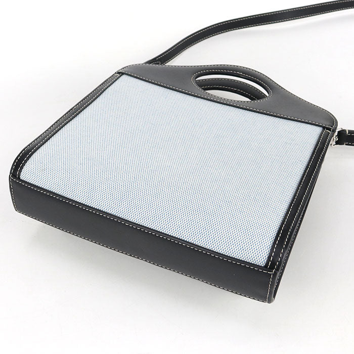 BURBERRY Mini Pocket Bag Canvas Handbag Shoulder Bag - Blue