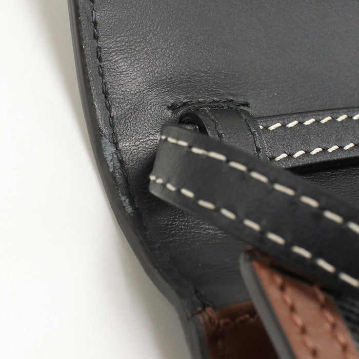 BURBERRY エリザベス キャンバス カーフレザー フォンポーチ ショルダーバッグ - ブラウン