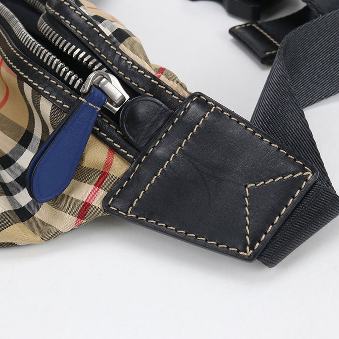 BURBERRY Nova Check Cotton Polyester Body Bag - Beige