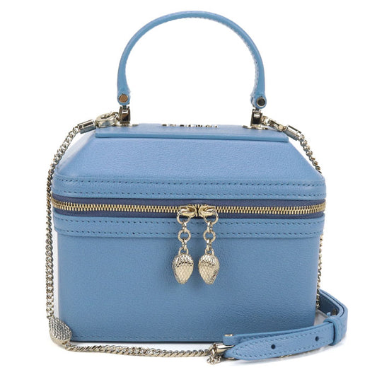 BVLGARI セルペンティ カーフ バニティ-バッグ ショルダーバッグ - ブルー