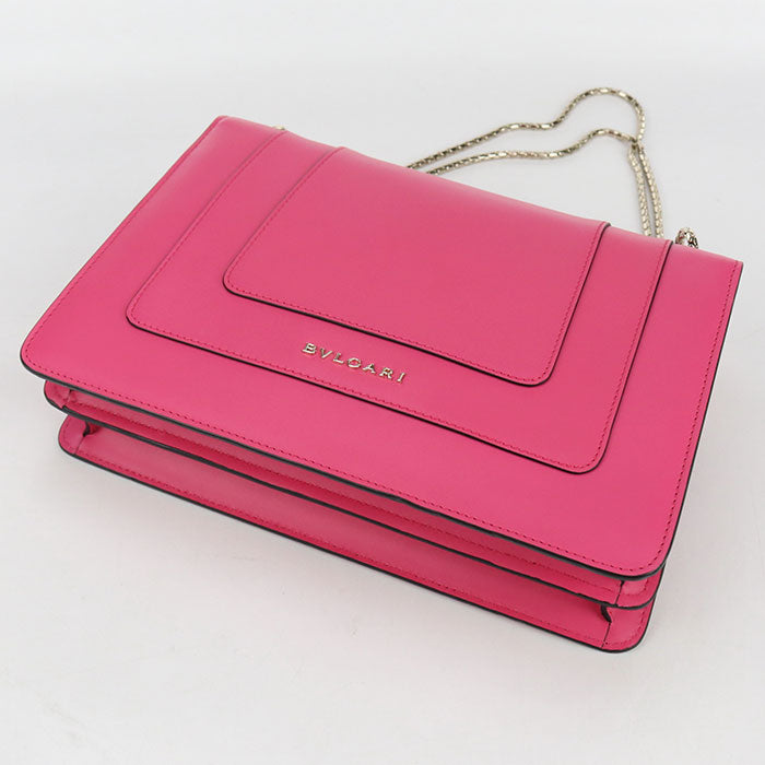 BVLGARI セルペンティ フォーエバー カーフスキン チェーンショルダーバッグ - ピンク