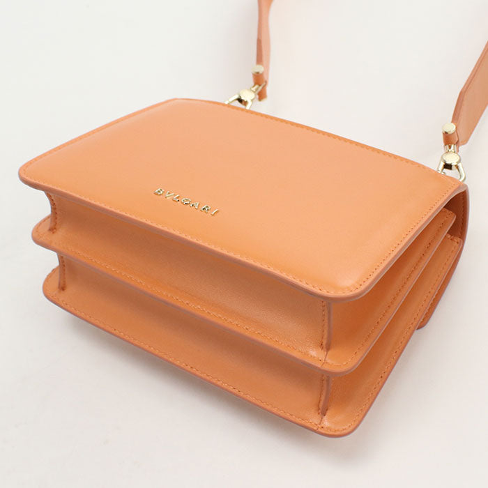 BVLGARI セルペンティフォーエバー レザー ハンドバッグ ショルダーバッグ - オレンジ