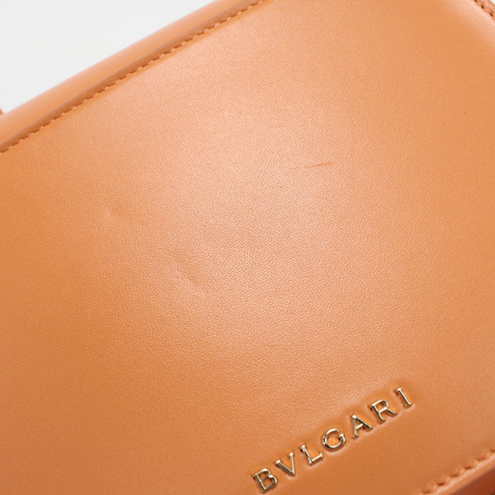 BVLGARI セルペンティフォーエバー レザー ハンドバッグ ショルダーバッグ - オレンジ